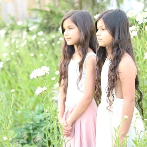 Story Kids Clothing Iris Linen Cotton Halter Open Back Dress, size 3/4 - Picture 2 of 10